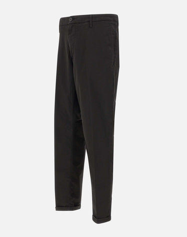 RE-HASH Pantaloni " Mucha chinos" in cotone stretch BLACK Uomo 