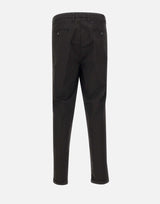RE-HASH Pantaloni " Mucha chinos" in cotone stretch BLACK Uomo 