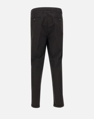 RE-HASH Pantaloni " Mucha chinos" in cotone stretch BLACK Uomo 