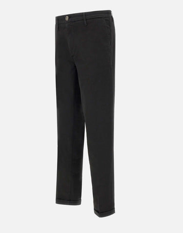 RE-HASH Pantaloni "Mucha Chinos" in  cotone BLACK Uomo 