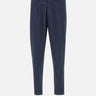 RE-HASH Pantaloni "Marc-El" misto lino e cotone stretch BLUE Uomo 