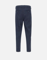 RE-HASH Pantaloni "Marc-El" misto lino e cotone stretch BLUE Uomo 