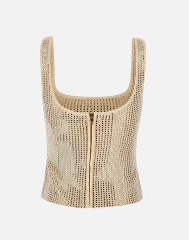RETROFETE Top "Marzia Embellished" WHITE Donna 