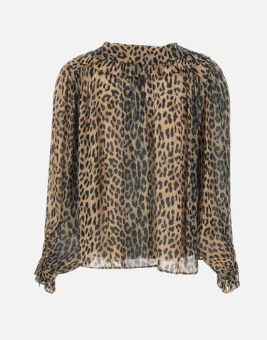 Blusa "Milia" 0300604022608000 BROWN RIXO 