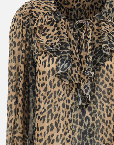 Blusa "Milia" 0300604022608000 BROWN RIXO 