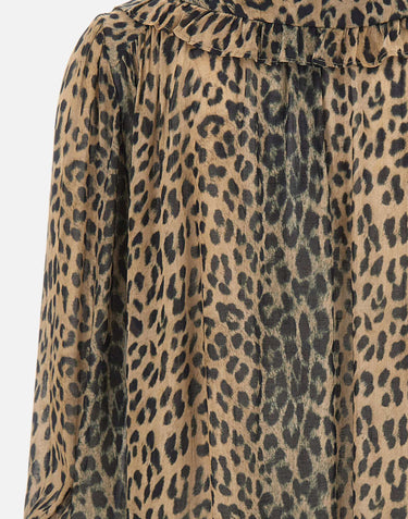 Blusa "Milia" 0300604022608000 BROWN RIXO 