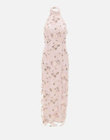 ROTATE BIRGER CHRISTENSEN Abito lungo con ricami floreali e perline Pink Donna 