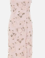 ROTATE BIRGER CHRISTENSEN Abito lungo con ricami floreali e perline Pink Donna 