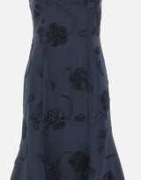 ROTATE BIRGER CHRISTENSEN Abito midi con fiori 3D BLUE Donna 