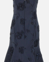 ROTATE BIRGER CHRISTENSEN Abito midi con fiori 3D BLUE Donna 