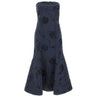 ROTATE BIRGER CHRISTENSEN Abito midi con fiori 3D BLUE Donna 