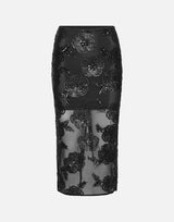 ROTATE BIRGER CHRISTENSEN Gonna midi con paillettes BLACK Donna 