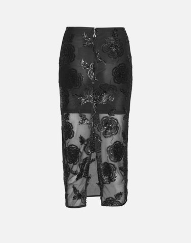 ROTATE BIRGER CHRISTENSEN Gonna midi con paillettes BLACK Donna 