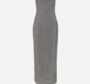 ROTATE BIRGER CHRISTENSEN Abito lungo a tubino con perline GREY Donna 