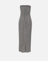 ROTATE BIRGER CHRISTENSEN Abito lungo a tubino con perline GREY Donna 
