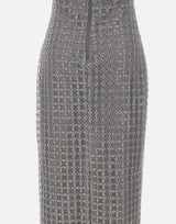ROTATE BIRGER CHRISTENSEN Abito lungo a tubino con perline GREY Donna 