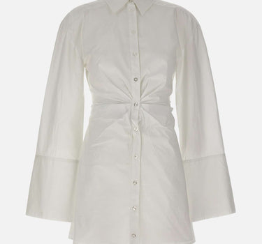 ROTATE BIRGER CHRISTENSEN Abito camicia con arricciatura WHITE Donna 