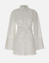 ROTATE BIRGER CHRISTENSEN Abito camicia con arricciatura WHITE Donna 