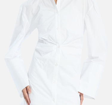 ROTATE BIRGER CHRISTENSEN Abito camicia con arricciatura WHITE Donna 