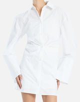 ROTATE BIRGER CHRISTENSEN Abito camicia con arricciatura WHITE Donna 