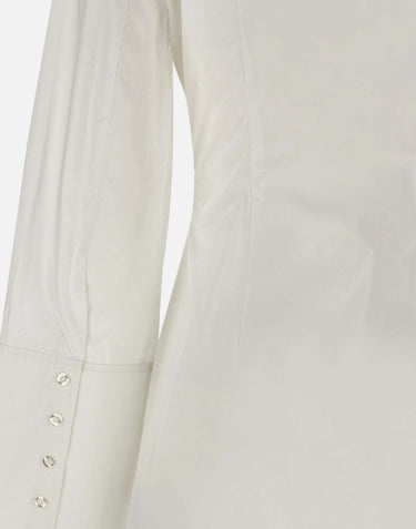 ROTATE BIRGER CHRISTENSEN Abito camicia con arricciatura WHITE Donna 