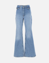 ROTATE BIRGER CHRISTENSEN Jeans svasati a vita alta Light Blue Donna 