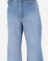ROTATE BIRGER CHRISTENSEN Jeans svasati a vita alta Light Blue Donna 