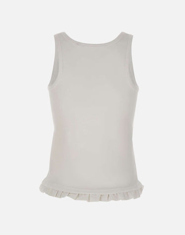 ROTATE BIRGER CHRISTENSEN Canotta con orlo arricciato WHITE Donna 