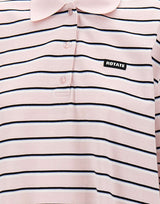 ROTATE BIRGER CHRISTENSEN Polo in jersey a righe Pink Donna 