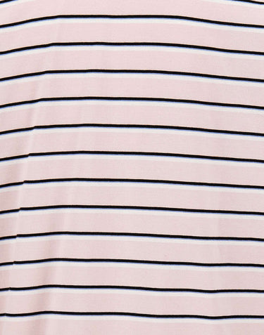 ROTATE BIRGER CHRISTENSEN Polo in jersey a righe Pink Donna 
