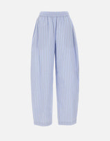 ROTATE BIRGER CHRISTENSEN Pantaloni affusolati in popeline Light Blue Donna 