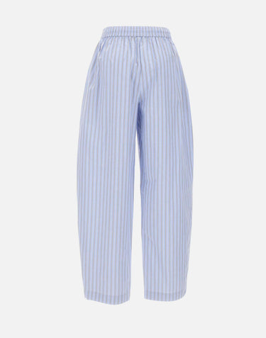 ROTATE BIRGER CHRISTENSEN Pantaloni affusolati in popeline Light Blue Donna 