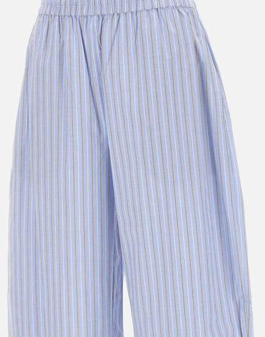 ROTATE BIRGER CHRISTENSEN Pantaloni affusolati in popeline Light Blue Donna 