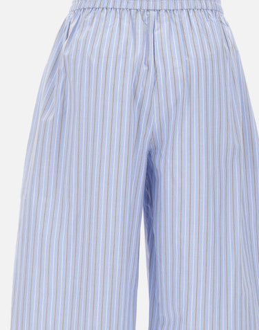 ROTATE BIRGER CHRISTENSEN Pantaloni affusolati in popeline Light Blue Donna 