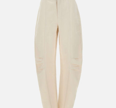 ROTATE BIRGER CHRISTENSEN Pantaloni in lino con pieghe WHITE Donna 