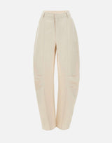 ROTATE BIRGER CHRISTENSEN Pantaloni in lino con pieghe WHITE Donna 