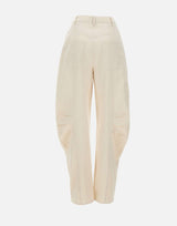 ROTATE BIRGER CHRISTENSEN Pantaloni in lino con pieghe WHITE Donna 