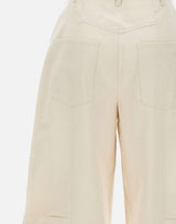 ROTATE BIRGER CHRISTENSEN Pantaloni in lino con pieghe WHITE Donna 