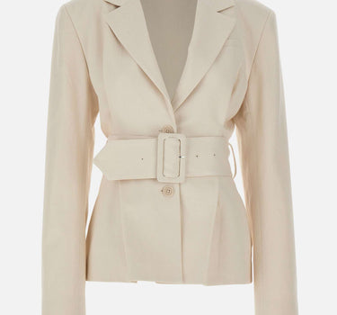 ROTATE BIRGER CHRISTENSEN Blazer in misto lino WHITE Donna 