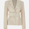 ROTATE BIRGER CHRISTENSEN Blazer in misto lino WHITE Donna 