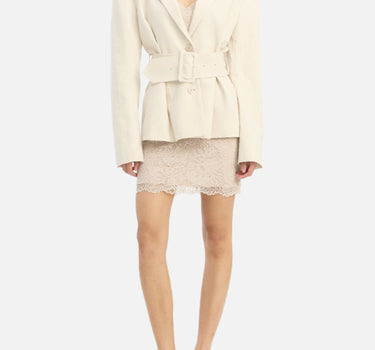 ROTATE BIRGER CHRISTENSEN Blazer in misto lino WHITE Donna 