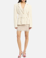 ROTATE BIRGER CHRISTENSEN Blazer in misto lino WHITE Donna 