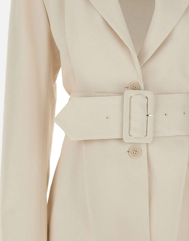 ROTATE BIRGER CHRISTENSEN Blazer in misto lino WHITE Donna 