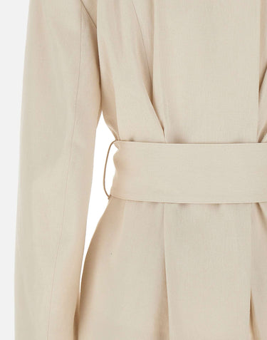 ROTATE BIRGER CHRISTENSEN Blazer in misto lino WHITE Donna 