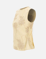 ROTATE BIRGER CHRISTENSEN Top con ricamo floreale BEIGE Donna 