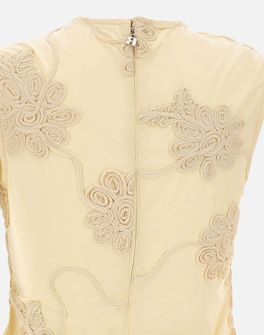 ROTATE BIRGER CHRISTENSEN Top con ricamo floreale BEIGE Donna 