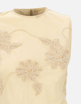 ROTATE BIRGER CHRISTENSEN Top con ricamo floreale BEIGE Donna 
