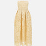 ROTATE BIRGER CHRISTENSEN Abito midi svasato in pizzo 3D YELLOW Donna 
