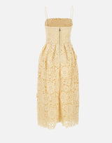 ROTATE BIRGER CHRISTENSEN Abito midi svasato in pizzo 3D YELLOW Donna 