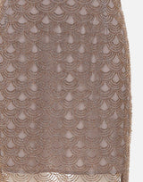ROTATE BIRGER CHRISTENSEN Gonna midi smerlata con lustrini Pink Donna 